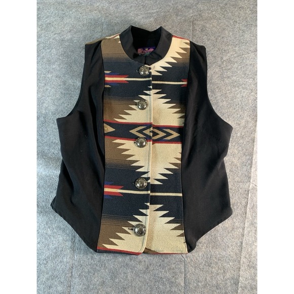 Jackets & Blazers - VTG Aura Womens Vest Aztec Size L‎ Made in USA